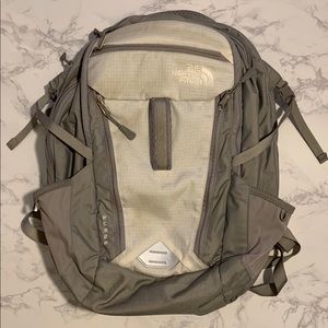 North Face Surge Backpack Grey/White